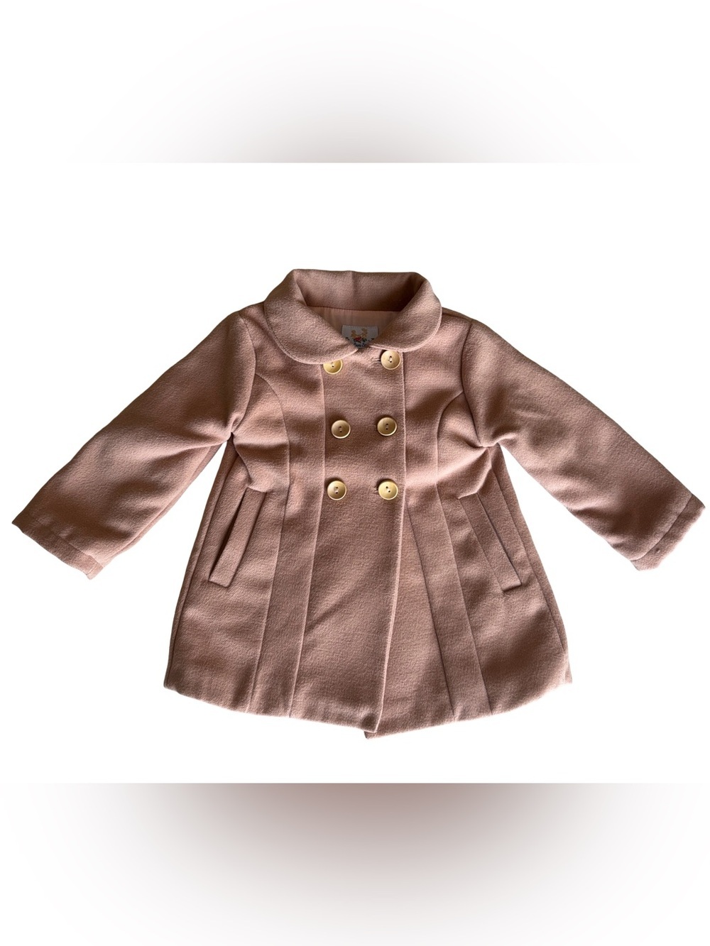 Busy Bee Smocks Tan Dressy Jacket Peacoat 18 Months